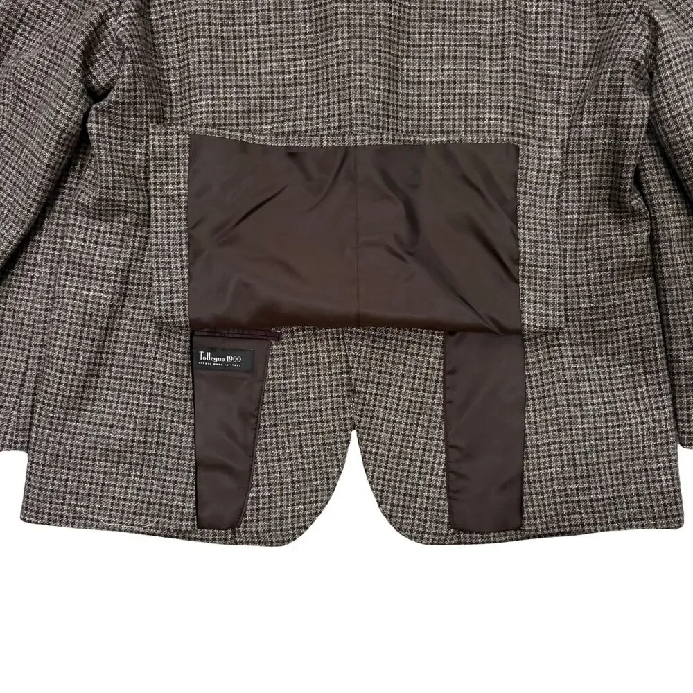 Jos A Bank 1905 48R Brown Check Relaxed Soft Shoulder Blazer Jacket Sport Coat